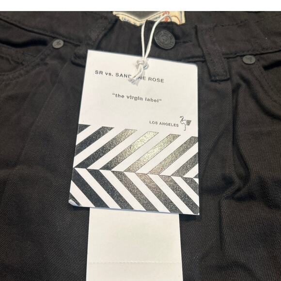 NWT Free People x Sandrine Rose Relaxed Pants, Black, Women's Size 25 - Picture 5 of 9